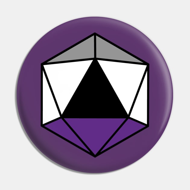 Pride DnD Ace D20 Pin by bones