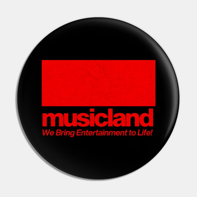 Musicland Record Store Pin by Turboglyde