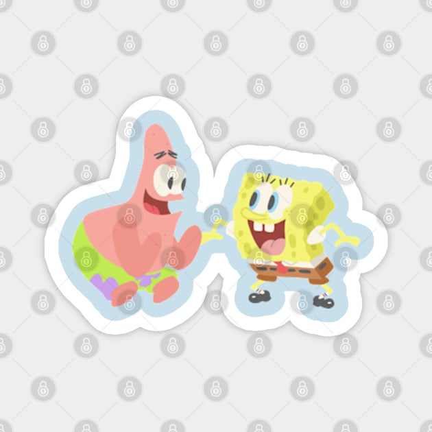 spongebob x patrick Magnet by gray-cat