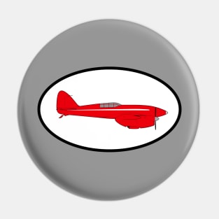 de Havilland DH.88 Comet - Grosvenor House - Classic Air Race Airplane Pin