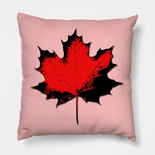 Maple Leaf Stamp Dark Pillow