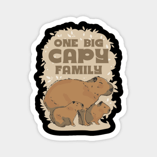 One big capy family | Capybara Lover Gift Magnet