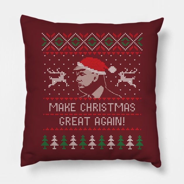 Make Christmas Great Again! Pillow by Designkix