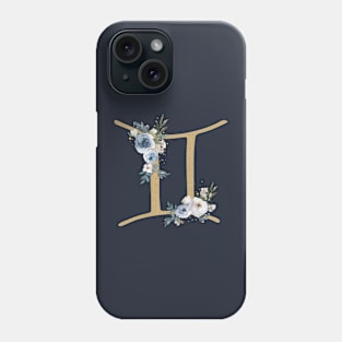 Floral Gemini Zodiac Symbol Phone Case