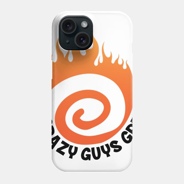 Crazy Guys Grill Flame Black Phone Case by radbadchad