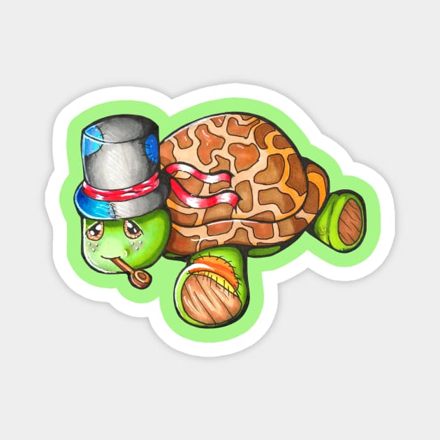 Flying High As A Tortoise (GB) Magnet by MB's Workshop