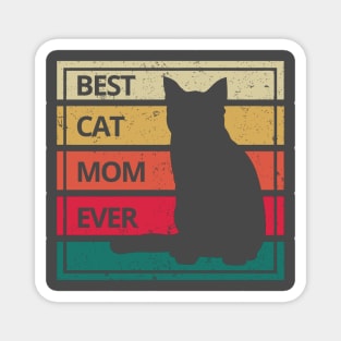 Vintage Best Cat Mom Ever Cat shirts - Funny Cat Magnet