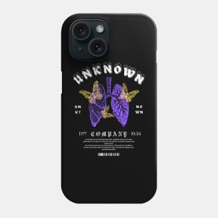 A lung with flying yellow butterflies Phone Case