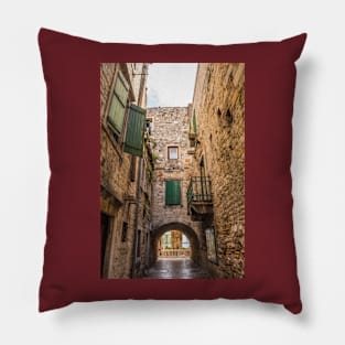 Street in Split, Croatia Pillow