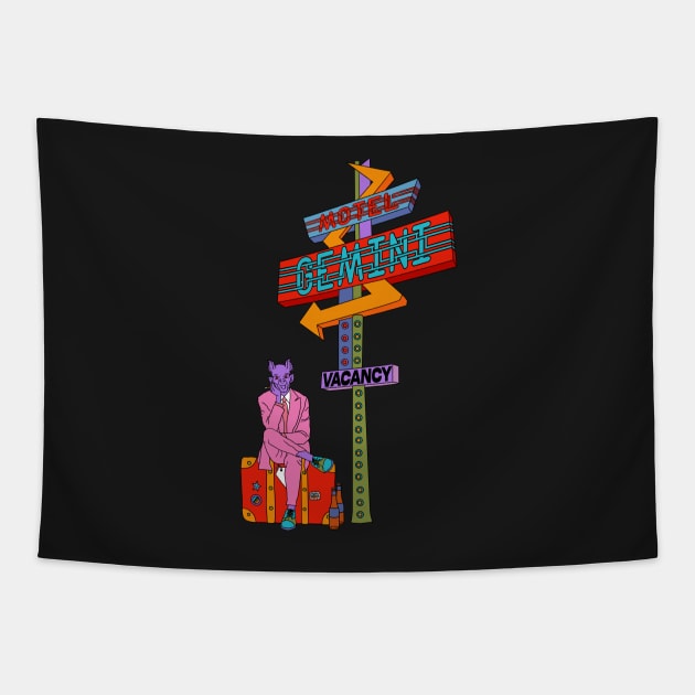 Hit the Road Tapestry by motelgemini