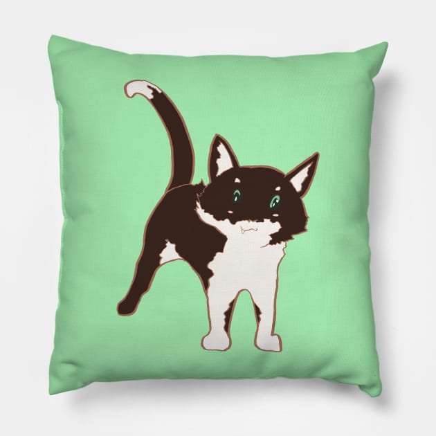 Shelter Cats - Snaggle Tooth Pillow by FishWithATopHat