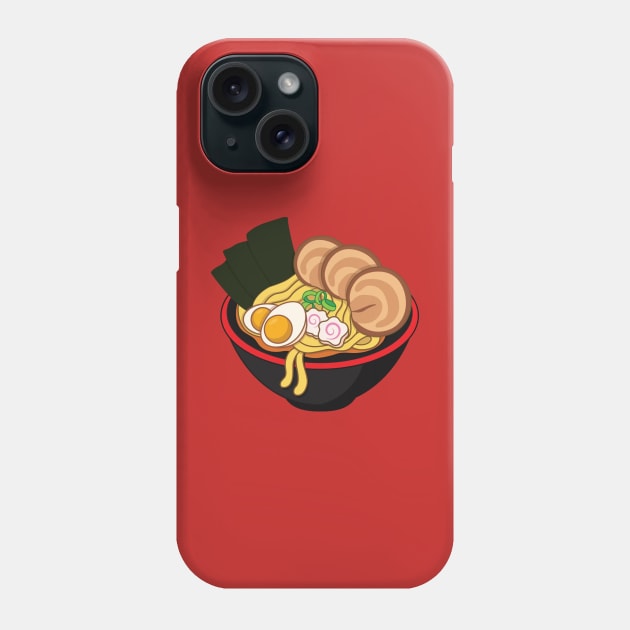 Savory Delight: Ramen Bowl Phone Case by Pieartscreation