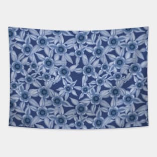 Cyanotype Columbine Pattern Tapestry