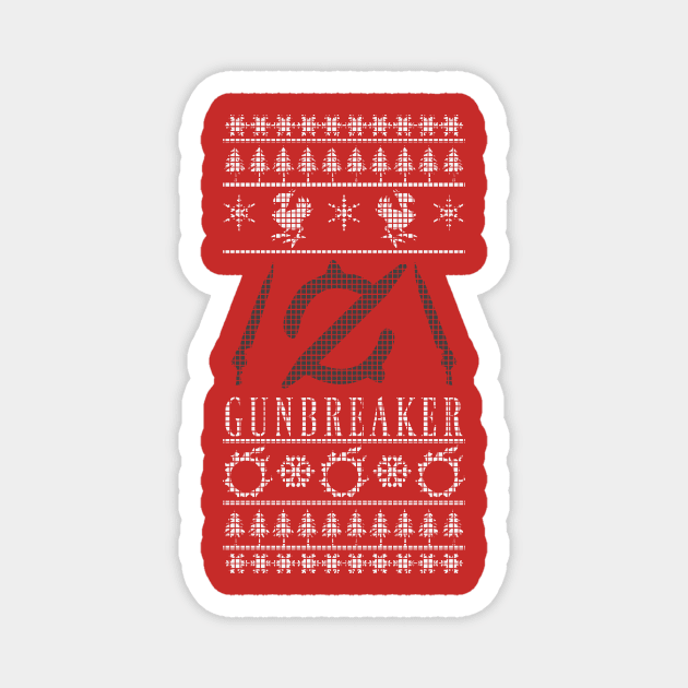 Final Fantasy XIV Gunbreaker Ugly Christmas Sweater T-Shirt Magnet by TionneDawnstar