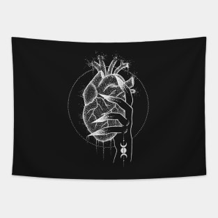 Witch Hand and Heart Tapestry