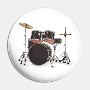 DRUM MUSIC Digital Art Pin