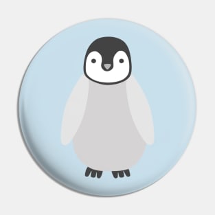 Penguin Chick (blue background) Pin