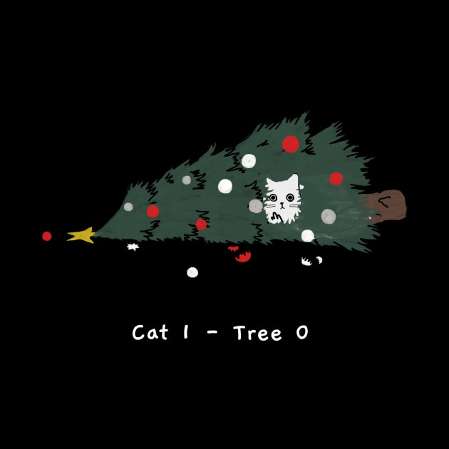 Christmas tree (white caption) by KentheCat