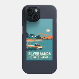 A Vintage Travel Art of the Silver Sands State Park - Connecticut - US Phone Case