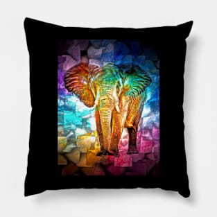 Elephant Mosaic Pillow