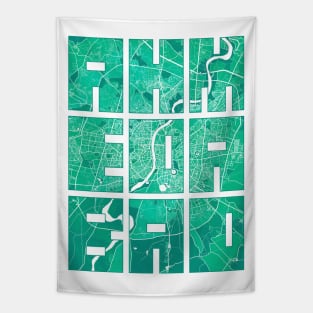 Ahmedabad, India City Map Typography - Watercolor Tapestry