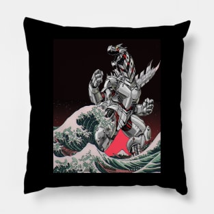 Mechazilla In Red Wave Japan Pillow