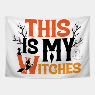 This is my witches - Halloween day (white) Tapestry