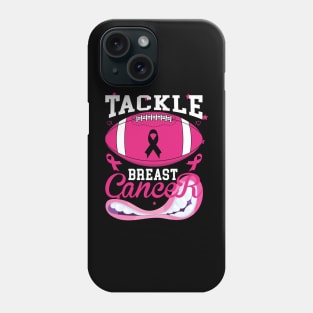 Woman Tackle Football Pink Ribbon Breast Cancer Awareness Phone Case