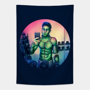 Frankenstein’s Body Building Tapestry