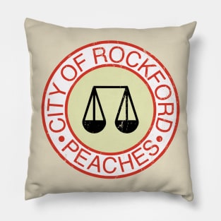 City of Rockford Peaches - Baseball Pillow