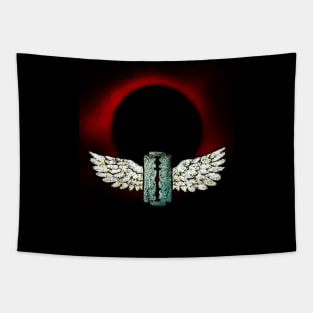 Flying Razor Psychedelic Art Tapestry