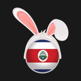 happy easter Costa Rica bunny ears flag cute designs T-Shirt