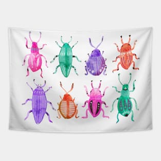 Watercolor Beetles Tapestry