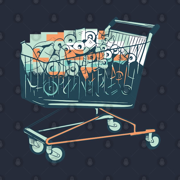 TOILET PAPER SHOPPING CART by Bombastik