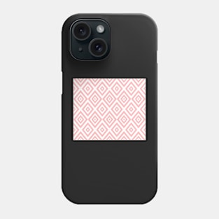 Abstract geometric pattern - pink and white. Phone Case