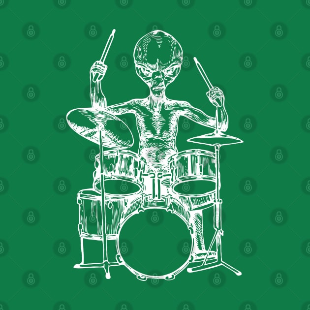 SEEMBO Alien Playing Drums Drummer Musician Drumming Band by SEEMBO