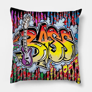 bass goth gothic art Pillow