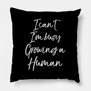 Pregnancy Quote I Can T I M Busy Growing A Hu Pillow