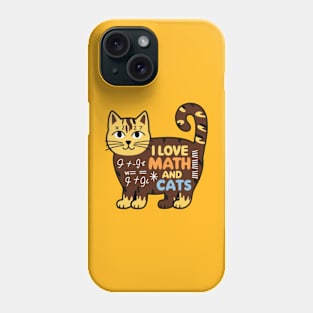 I love math and cats (4) Phone Case