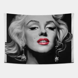 Marilyn & Her Red Lips Tapestry