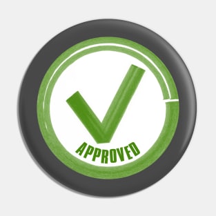 Approved Checkmark Pin