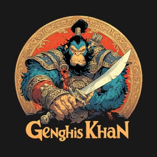 Genghis Kahn Iron Maiden monkey T-Shirt
