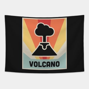 Vintage Science Geology VOLCANO Poster Tapestry