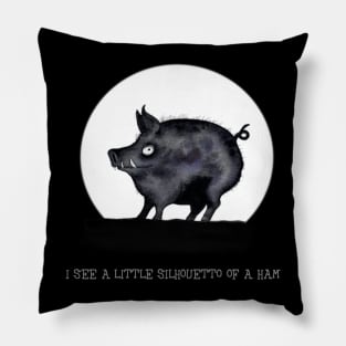 I see a little silhouetto of a ham Pillow