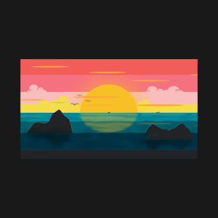 Sunset over the sea T-Shirt