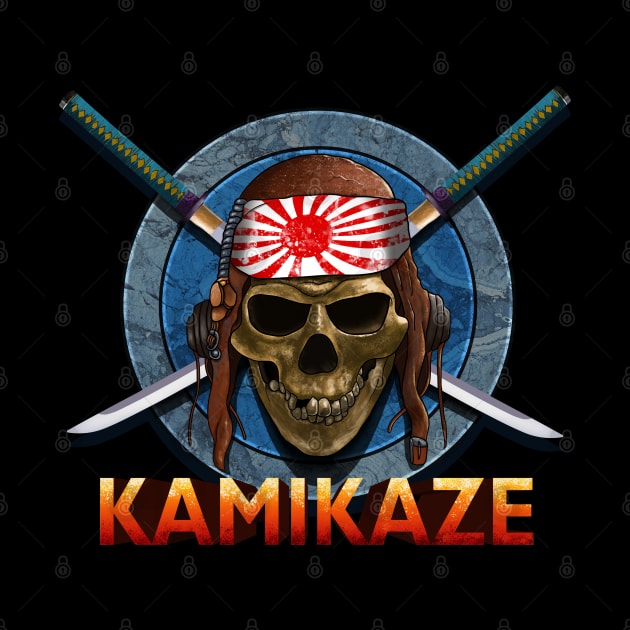 KAMIKAZE FIGHTER PILOT SKULL by TWOintoA