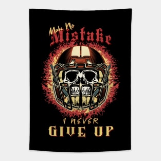 Make No Mistake Never Give Up Inspirational Quote Phrase Text Tapestry