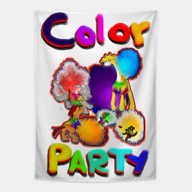 Color Party Tapestry by RockyHay