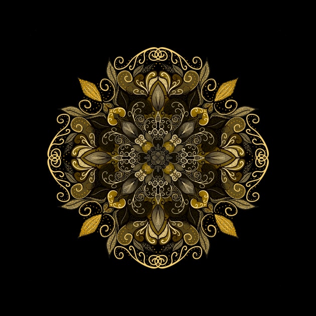 Golden mandala by KolibriPrints