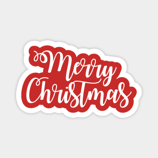 Merry Christmas Holiday calligraphy Magnet